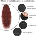 PORSMEER 28 Copper Red Long Beach Wave Ponytail Extension - Auburn Synthetic Hairpiece for Women - Buy Online on GoSupps.com