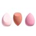 Makeup Sponge 3pcs Makeup Sponges for Foundation Blending Sponges for Makeup Sponge Beauty Blender Sponge Pink Latex Free and Vegan Make up Sponges for Face with a Storage Case (3 Pink) 3 Count (Pack of 1) Pink