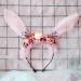 Lurrose Long Bunny Ear Headband Flower Hairbands Easter Hair Accessory Rabbit Ear Hair Hoop Party Favors Headwear for Children Women Kids - Buy Online on GoSupps.com