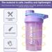Eachpt 600ml Protein Shaker - BPA Free Supplement Bottle with Sieve Measurement Scale & Rotating Lock | Ideal for Smoothies & Shakes - Buy Online on GoSupps.com