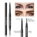 QIC 0.3g Double-Headed Eyebrow Pencil | Waterproof Triangle Refill & Brush | Light Brown Shade | Long-Lasting Eyebrow Pen for Beginner | Cosmetic Eye Makeup Tool - Buy Online on GoSupps.com
