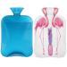Pink Flamingo hot water bottle with a fluffy cover 2 l capacity hot water bottles for children men flamingo pineapple warm water bottle for cozy nights pain relief back