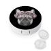 French Bulldog Rose Crown Contact Lens Travel Kit Portable Cute Contact Box with Mirror for Daily Outdoor