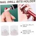 FRCOLOR 12 Pcs Grinding Head Storage Box Drill Acrylic Cover Case Nail Storage Organizer Nail Bit Storage Case Nail Bit Holder Manicure Nail Tool Plastic With Cover - Buy Online on GoSupps.com