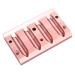 Ejoyous Moule Rouge L vres DIY Outil en Alliage d'aluminium or Rose pour la Fabrication de Baume L vres Conception 2 Trous Facile Utiliser pour les Amateurs de Maquillage (4 sections)