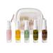 JustUs Skincare Mini Kit 5 Piece Anti-Aging Travel Set for Hydration, Firmness, Brightening + Glow Includes Free Travel Case | $115 Value