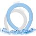ZLYM Neck Cooling Tube  2Pcs Neck Cooling Ring  Cooling Starts Below 28 C (82.4 F)  Reusable Wearable Cooling Neck Wraps White& Blue