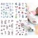 Floral and Butterfly Nail Art Stickers - Watercolor Decals for Women's DIY Manicure - 12PCS - Buy Online on GoSupps.com