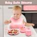 Shop Mumez 14-Part Children's Suction Plate Set - BPA-Free Silicone Baby Plates Bowls Cups & Bibs - Pink & Peach - International Shipping Available - Buy Online on GoSupps.com