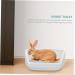 Yardwe Rabbit Toilet Rabbit Bedding Pet Toilet Bunny Bedding Rabbit Potty Hamster Potty Ceramics White 30X26X12.5cm White - Buy Online on GoSupps.com