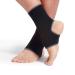 Neotech Care Ankle Support Sleeve - Open Heel Light Elastic & Breathable Knitted Fabric - Medium Compression - For Men Women Kids - Right or Left Foot - Black Colour (Size S 1 Pair) S 2
