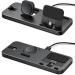 CEREECOO Portable 3 in 1 Charging Station for Apple Products - Foldable Travel Charger Stand - iPhone, iWatch, AirPods Pro Charging Dock - Black (with 12W Adapter and Cable) - Buy Online on GoSupps.com