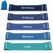 Resistance Bands 5 Pcs Natural Latex Exercise Bands Workout Bands with 5 Resistance Levels for Workouts Pilates Physiotherapy Stretching Yoga Home Gym - Carry Bag Included Blue