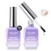 Gellen Gel Base and Top Coat 18ml Crystal Top Coat Nail Polish Anti-scratch No Sanding Base Coat Soak Off UV Light Cured Clear Super Glossy Gel Top Coat Gel X Nail Base Coat Gel Polish for Salon