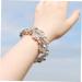 Clispeed Diamond Arm Band Women's Wedding Tennis Bracelet Cuff | Rhinestone & Pearl Design | Open Bangle | 6.5*3cm Silver - Buy Online on GoSupps.com