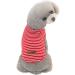Cute Striped Pet Sweater for Small Dogs | Heroic Dog Clothes in Pink Red Blue & Gray - 2XL (1.2-9.0 kg) - Buy Online on GoSupps.com