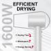 Professional Ionic Hair Dryer for Women - 1600W 110 000 RPM 4 Temps & 3 Speeds - Perfect for Fast Drying & Styling - Buy Online on GoSupps.com
