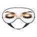 Soft Sleep Mask for Men Women Double Side Print Golden Sleeping Masks with Adjustable Strap Women Eyelash Eye Covers Blackout Blindfold for Travel Home Office