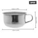 Premium Stainless Steel Shaving Cup Bowl - 5Pcs Set with Handle | Ideal for Home Salon & Barber Shop - Buy Online on GoSupps.com