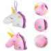 Heallily Unicorn Bath Sponge Pouf Exfoliating Loofah 2pcs for Women Girls - White Pink - Buy Online on GoSupps.com