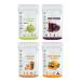 JEVR 4-Pack Fruit Pudding: Apple Pudding Chikoo Powder Jamun Fruit Ripe Papaya Powder (100g each) Combo Pack - 400g