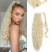 Sego 50cm ponytail extension hair part braid corn wavy ponytail hair extension curly synthetic hair 613c blonde blonde 50 cm 613c blonde blonde