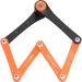Foldylock Compact bicycle folding lock - patented test winner bicycle lock with key and bracket for high security - light and safe for ebike e scooter and scooter - 85 cm peach