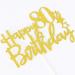 Tenhaisi Glittery Gold Happy 80th Birthday Cake Topper Cheers to 80 Fabulous Party Decoration 80th Birthday Decorations Adults Anniversary Birthday Party Decoration - Buy Online on GoSupps.com