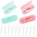 Wllhyf dental 4 pieces of portable dental floss donor keeper travel toothed floss suitcase organizer refillable dental pick-pick container 40 picks thread dental floss for families men men tooth cleaning