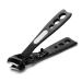 Bezox nail clipper with a sloping nose for ingrown nails and thick nails - wide jaw opening nail tongs premium stainless steel fingernail and nail scissors with fingerna for women and men black