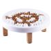 Fatcatjoy Ceramic Cat Bowls Slow Feeder Dog Bowl Elevated Bowl Large Cat Plate Food Bowl Whisker Fatigue Rasied Feeder