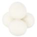 sourcing map 4 Pcs Wool Dryer Balls 2.4 Inches Wool Laundry Dryer Balls for Reducing Clothing Static and Wrinkles White 2.4" White