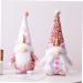 Zerodeko Adornment Pink Valentines' Dwarf Dolls Desktop Decors Hat Cute Valentine Adorable Ornament Plush As Shown 33X12X8CM - Buy Online on GoSupps.com