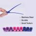 Shop Jeopoom 12-Piece Hair Clips Set - Non-Slip Hairdressing Accessories for Girls | Durable Plastic Combs in Rosa Purple & Blue - Buy Online on GoSupps.com