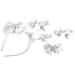 Sibba Toddler Headband Set - 1 PC Headband with Cute Bow Ties and 4 PCS Bowknot Hairpins in White - Perfect Hair Accessories for Easter Day and Baby Party - Buy Online on GoSupps.com