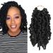 3 packs short curly pre-twisted jump twist braids synthetic crochet hair extensions ombre crochet twist braids fiber fluffy curly twist braiding (10inch 1b) 1b 10inch (3packs)
