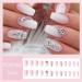 YoYoee Medium Coffin Press On Nails - Crystal Gem Design Reusable Acrylic Gradient False Nails for Women & Girls (24 PCS) - Shop Now - Buy Online on GoSupps.com