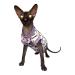 Kotomoda Cat's T-shirt Lilac sculls for Sphynx and naked cats (Small)