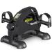 BOOKCYCLE Mini Exercise Bike Pedal Exerciser with LCD Monitor for Leg and Arm Exercise BLACK