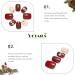 Vatocu Christmas False Nails - Short Red Press on Nails with Snowflakes, Elk, and Snowman Design (24pcs) - Perfect for Women and Girls - Buy Online on GoSupps.com