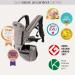 MiaMily Hip Seat Baby Carrier - 6 Carry Positions - Lumbar Support - Stone Grey - Buy Online on GoSupps.com