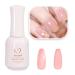 Gel Nail Polish 18ml Transparent Jelly Nude Pink Gel Nail Polish Pink Sheer Translucent Soak Off UV Neutral Color Natural Nail Gel Polish for DIY Manicure Gift for Women Girls