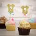UXYOKM 24Pcs Gender Reveal Cupcake Topper with Blue Pink Bow Boy or Girl Cupcake Picks Gold Glitter Baby Shower Birthday Party Cake Decorations Supplies - Buy Online on GoSupps.com