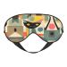 Mid-Century Modern Art Cat Soft Sleep Eye Mask Female Breathable Eye Patch Perfect for Travel and Relaxation