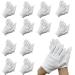 12 Pcs White Cotton Gloves Cotton Gloves for Eczema Cotton Gloves for Dry Hands Moisturizing Gloves Inspection Gloves Coin Handling and Jewelry Inspection Gloves White Gloves(L)