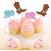 UXYOKM 24Pcs Gender Reveal Cupcake Toppers Glitter Cow Boy or Girl Cupcake Picks Blue Pink Cowboy Hat and Boots Gender Reveal Theme Baby Shower Kids Birthday Party Cake Decoration Supplies - Buy Online on GoSupps.com