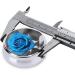 Blue Rose Printed Mini Round Pill Box | 3 Compartment Travel Organizer | Portable Medicine Case for Home & Office - Buy Online on GoSupps.com