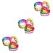 minkissy 6 Pcs Colorful Crystal Cup Glass Containers Dappen Dishes Nail Art Cup Nail Art Dappen Dish Petri Dish Glass Colored Glass Shot Glass with Lid Monomer Dishes Storage Box Acrylic