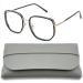 Eterspr Blazhnicht Filter Glasses | Anti-Fatigue Computer Gaming & Reading Glasses for Men & Women | UV Protection | Includes Glasses Case - Black Gold - Buy Online on GoSupps.com