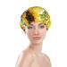 Sunflowers Blue Butterflies Shower Cap - Double Waterproof Layers, One Size Fits All Women - Ideal for Bathing, Large Design for All Hair Types - Buy Online on GoSupps.com